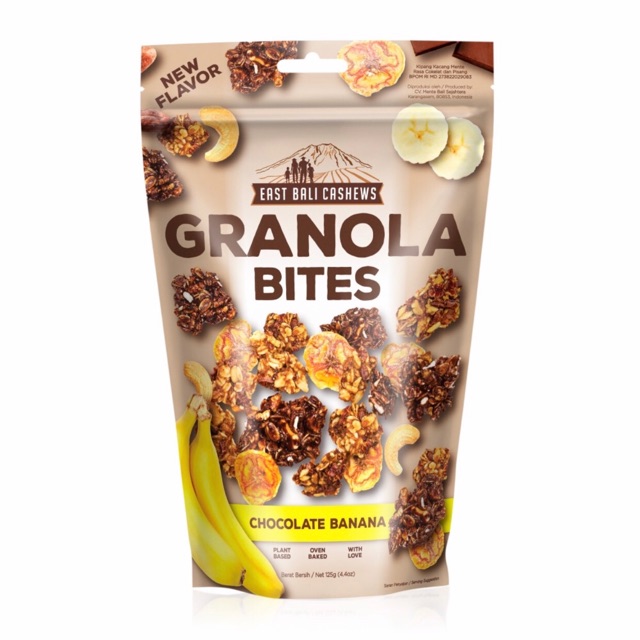 

GRANOLA BITES CHOCOLATE BANANA EAST BALI CASHEWS