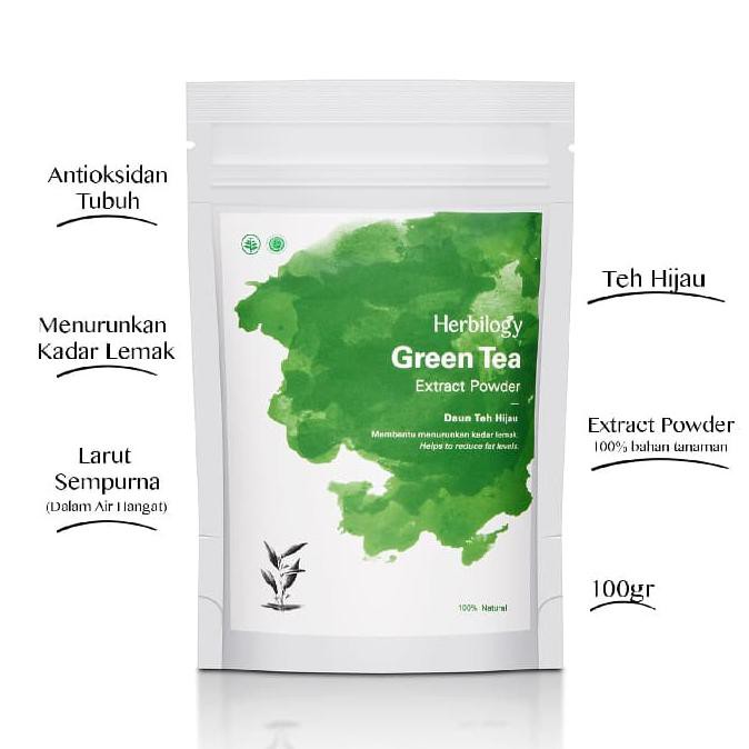 

Original HERBILOGY Green Tea Extract Powder - 100 Gr Asli