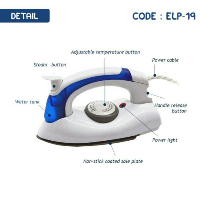 Best 2 in 1 Strika uap mini portable iron besi panas kabel terbaru