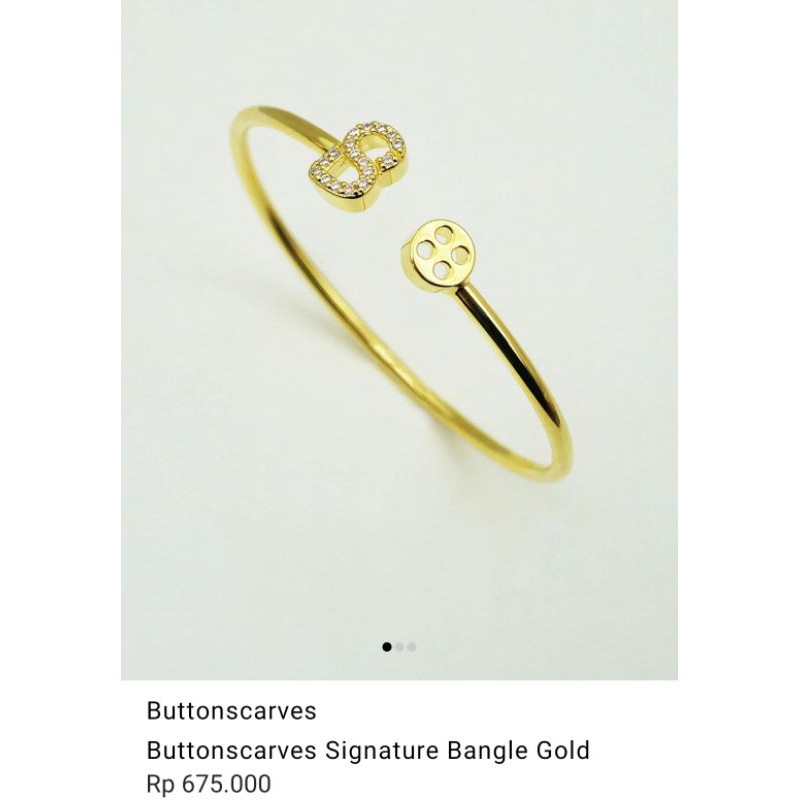 buttonscarves signature bangle gold (new)