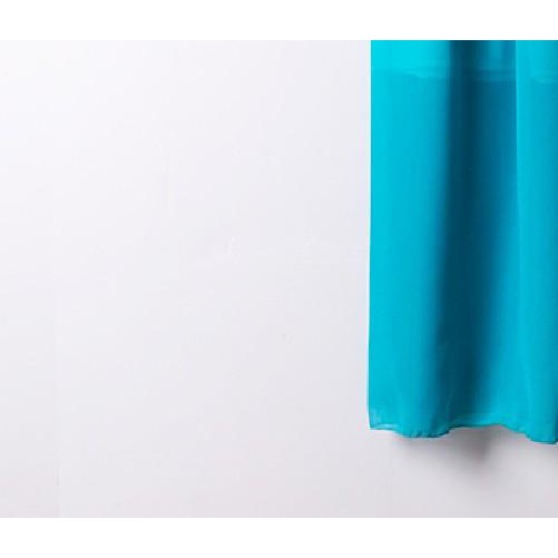 Women's New Sky Blue Solid Chiffon Mid-Calf Skirt