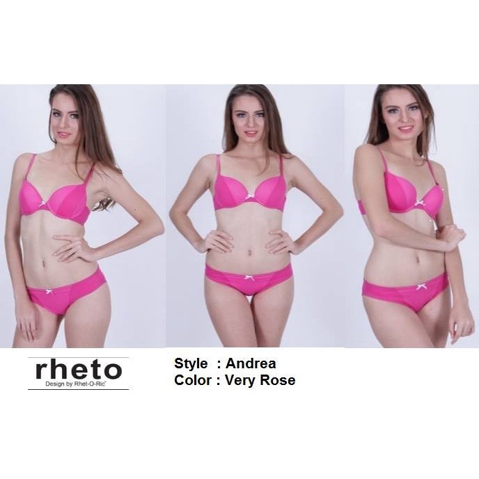 Bra Set Dengan Panty Rheto Lacey Color Pink