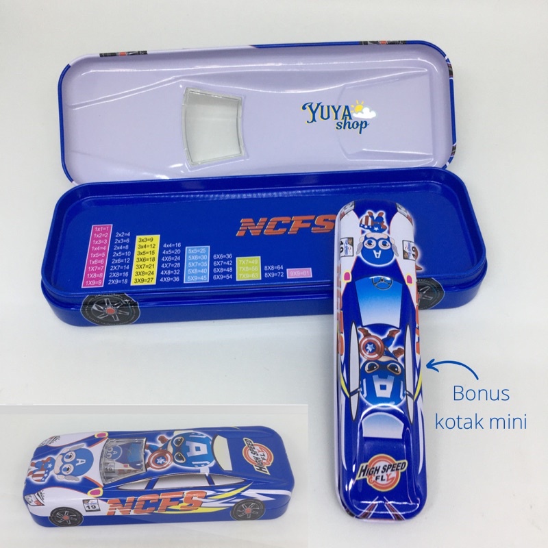 

Kotak Pensil Tempat Pensil kaleng 2 susun