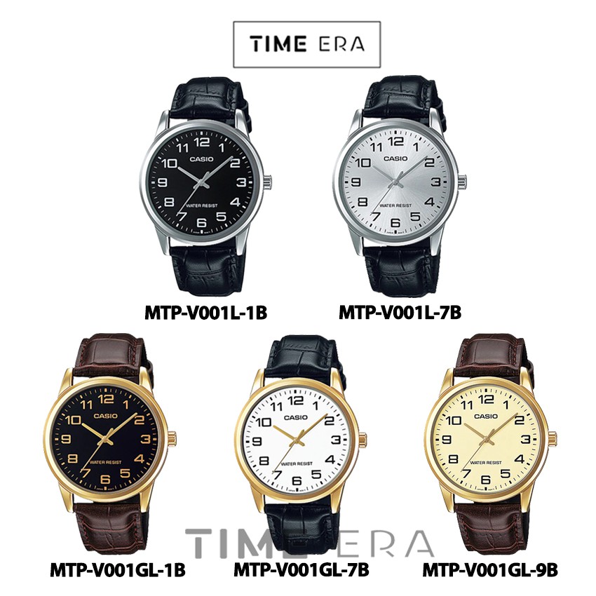 Casio Original MTP-V001/ MTP-V001L-1B / MTP V001GL 7B 9B Jam Tangan Pria Kulit Leather Series