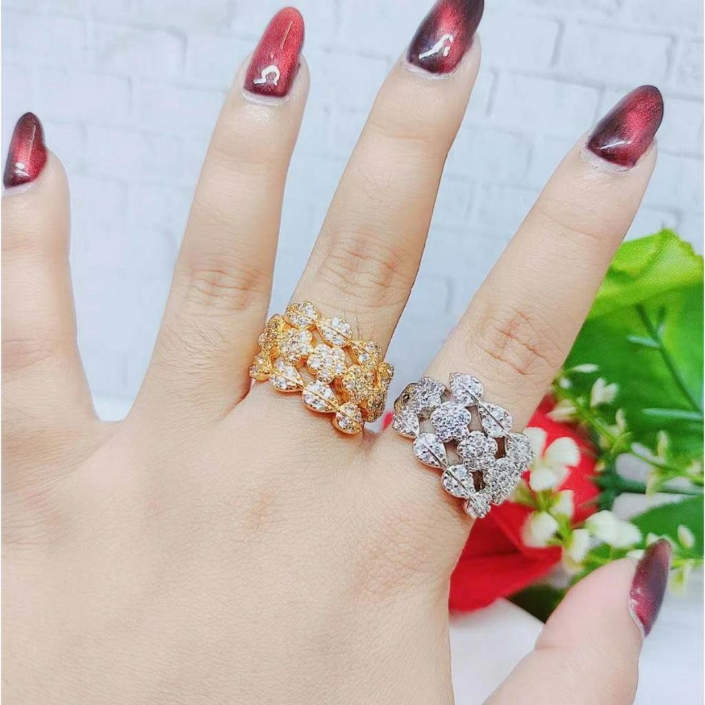 Cincin Xuping Mata Full Lapis Emas Perhiasan Fashion R085/086