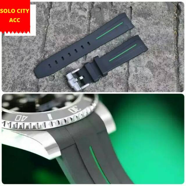 TALI JAM TANGAN ROLEX EXPLORER 1 RUBBER B STRAP RUBBER JAM ROLEX