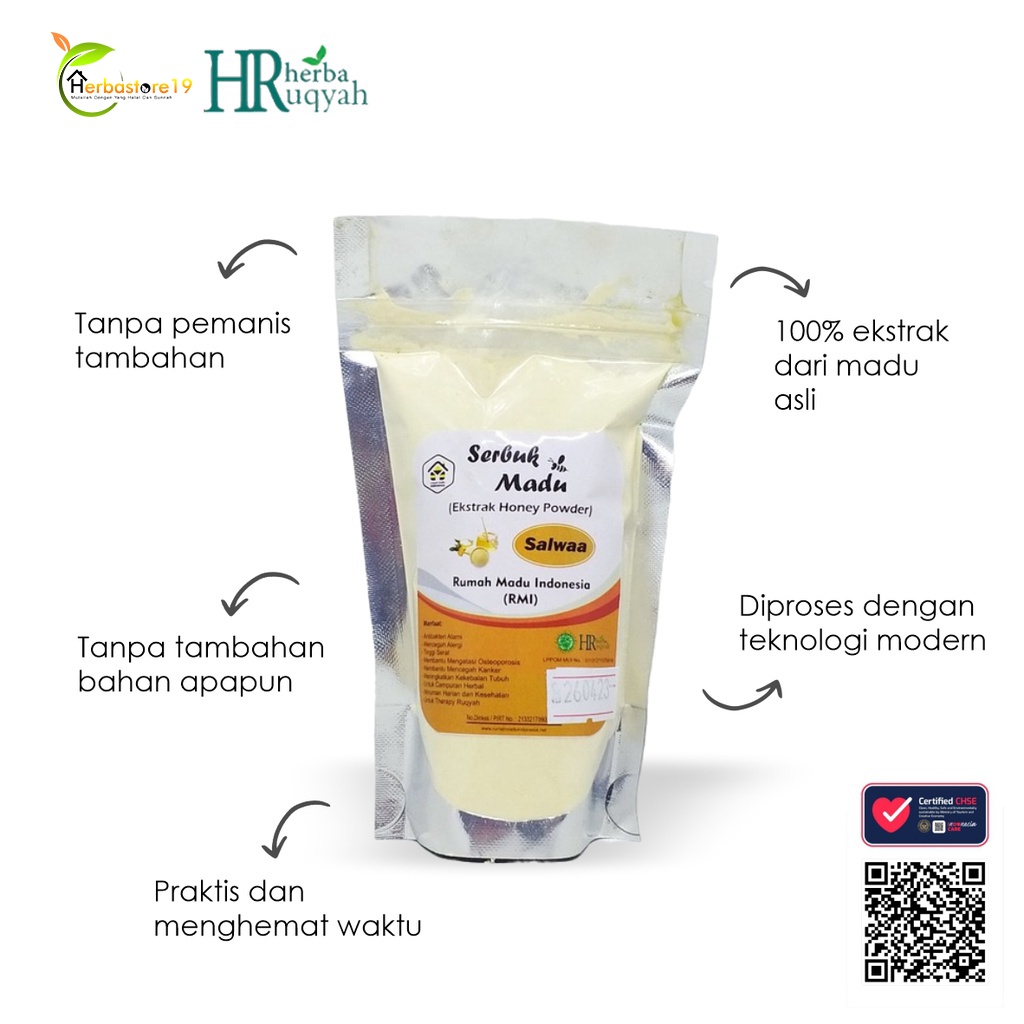 Honey powder | Serbuk madu murni | Madu bubuk murni | Bubuk Minuman Kemasan 250 Gram