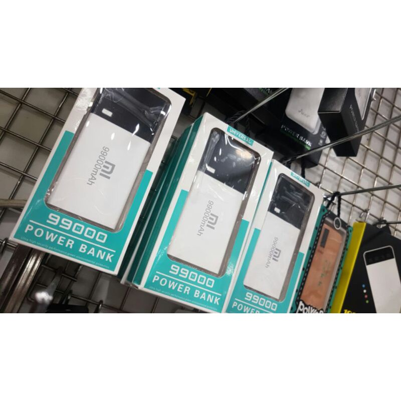 power bank Vivo,xiaomi,oppo,samsung 99000MAH 2USB LED senter