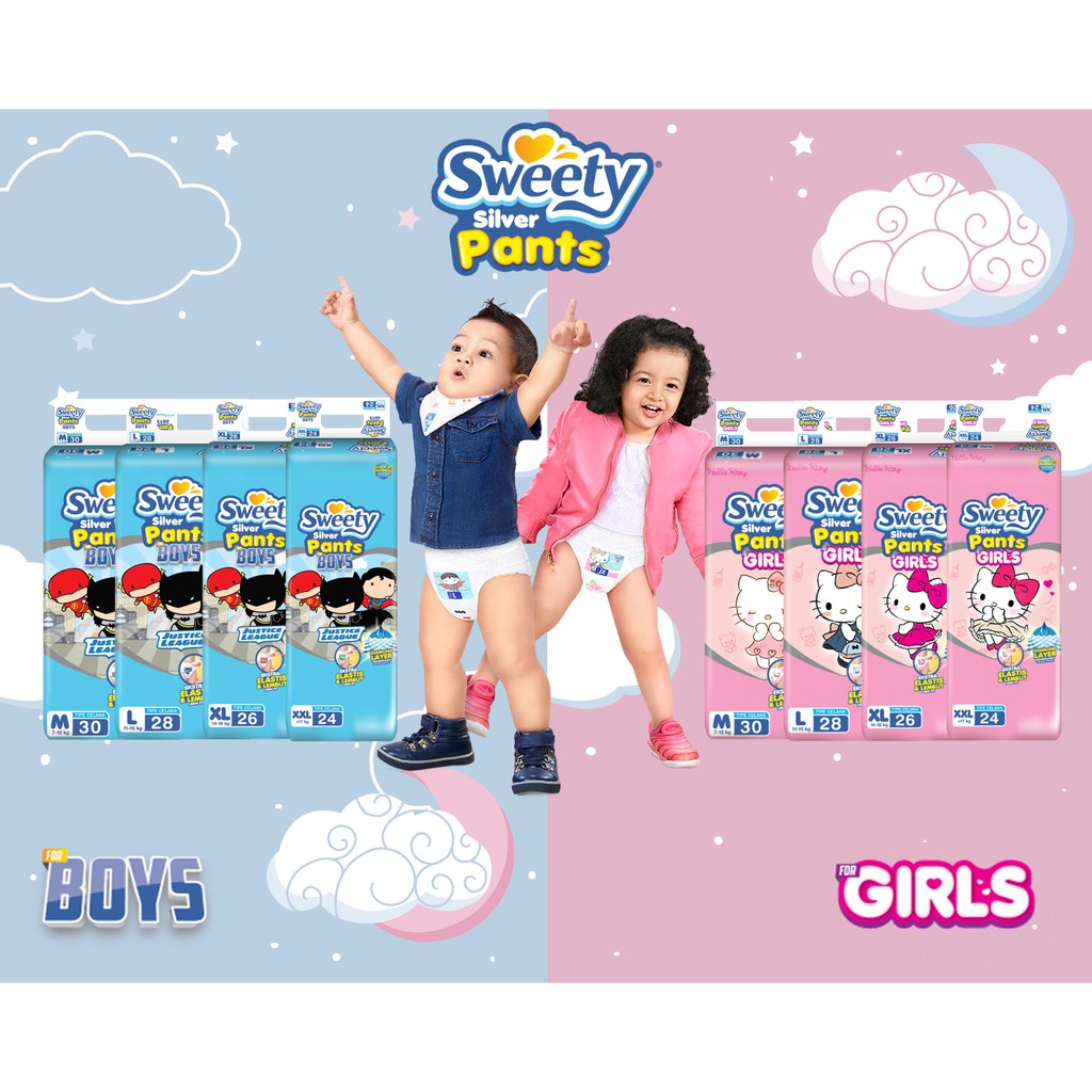 Sweety Silver Pants Boys/Girls XXL24 - XXL 24