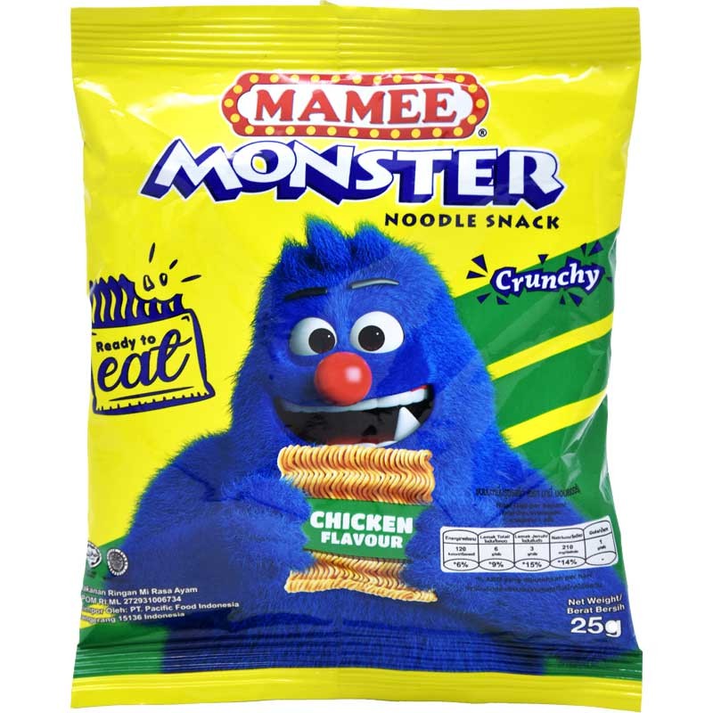 

Mie Mamee Monster Chicken Flavour Noodle Snack 25 Gram