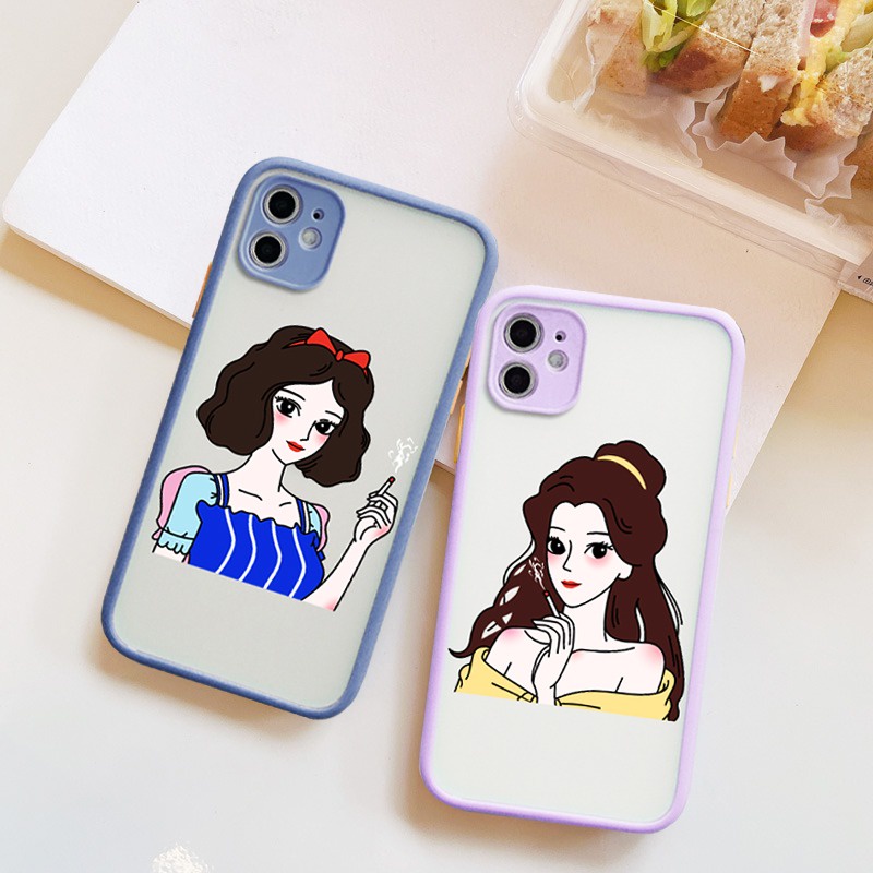 PRINTING HYBRID Princess Nakal case iphone 6 7 8 plus x xr xs max 11 12 pro max vivo Y19 Y21S Y33S 4G Y21 2021 Y53S Y51 2020 s1 v9 v15 y12 y15 y17 y20 y20s y20i y12s y30 y50 y91 y93 y95 y91c