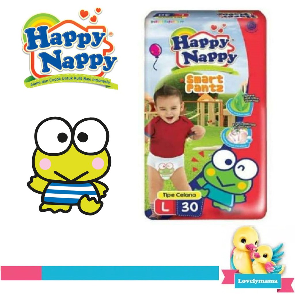 Happy nappy L30 smart pantz pants popok celana bayi L 30 diapers popok sekali pakai baby pants lovelymama lovelymama411