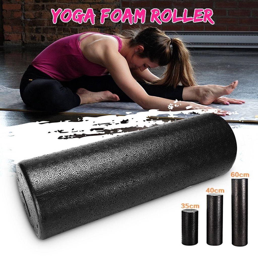 Lanfy Yoga Block 4ukuran Gym Training Hitam Dengan Trigger Points Massage Fitness Peralatan