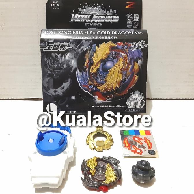 Promo Beyblade Burst Lost Longinus Gold Dragon B00 Gasing Limited Edition