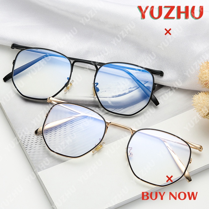 (YUZHU) COD Besi Frame Kacamata Anti Radiasi Wanita Square Small Kacamata Korean Gaya Eyeglasses