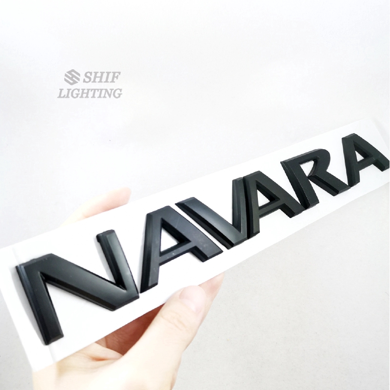 1x ABS NAVARA Letter Mobil Auto Front Trunk Hood Emblem Badge Stiker Decal Pengganti NISSAN