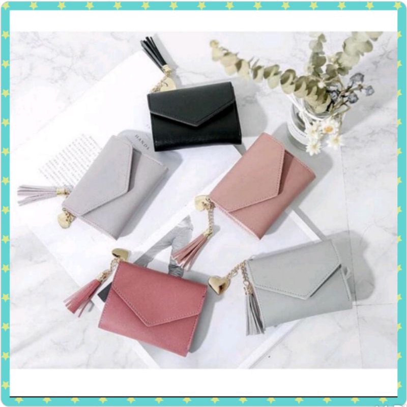 EV Dompet  Wanita 8602 import Murah Lipat Kecil Lucu Dan 