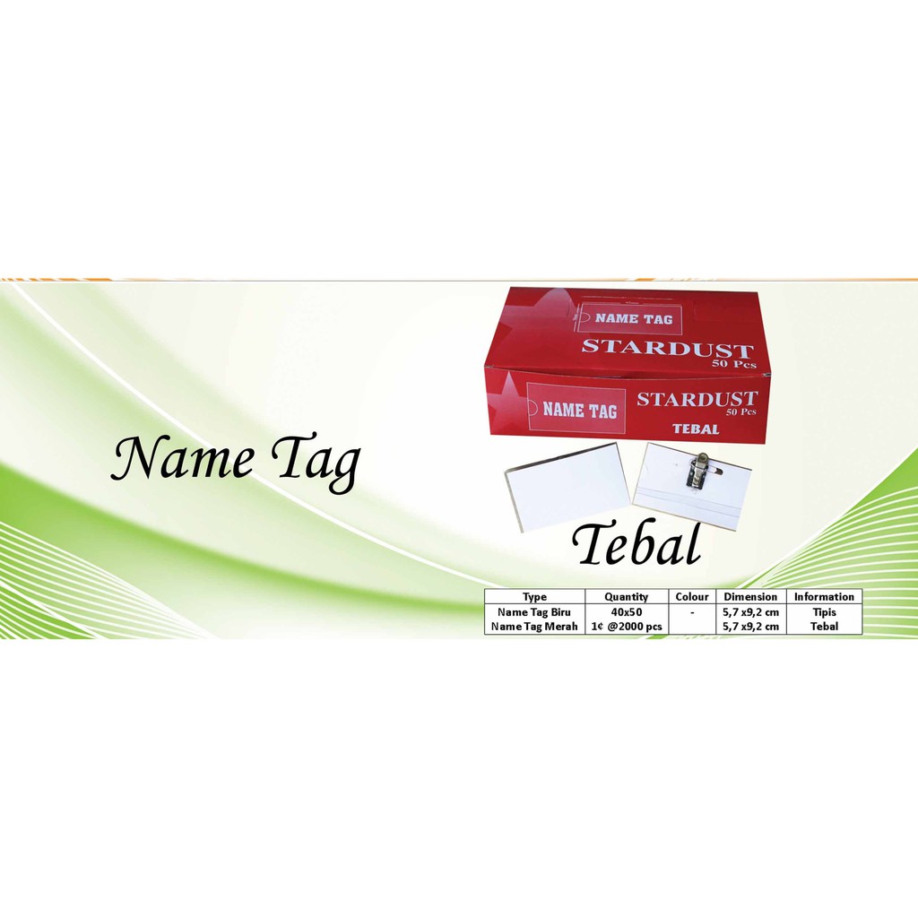 

SOS ID Card STARDUST (50pc)/Name Tag/ Tempat Nama Peniti/Gantungan Nama