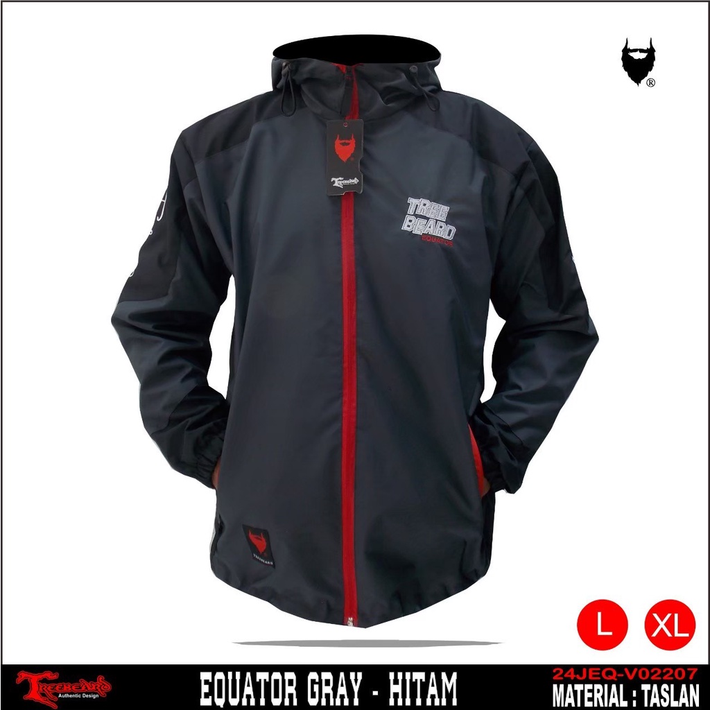 TURUN HARGA ! Equator Jaket Gunung Pria Waterproof Anti Air Taslan Jaket Outdoor Hiking Windproof Original Treebeard