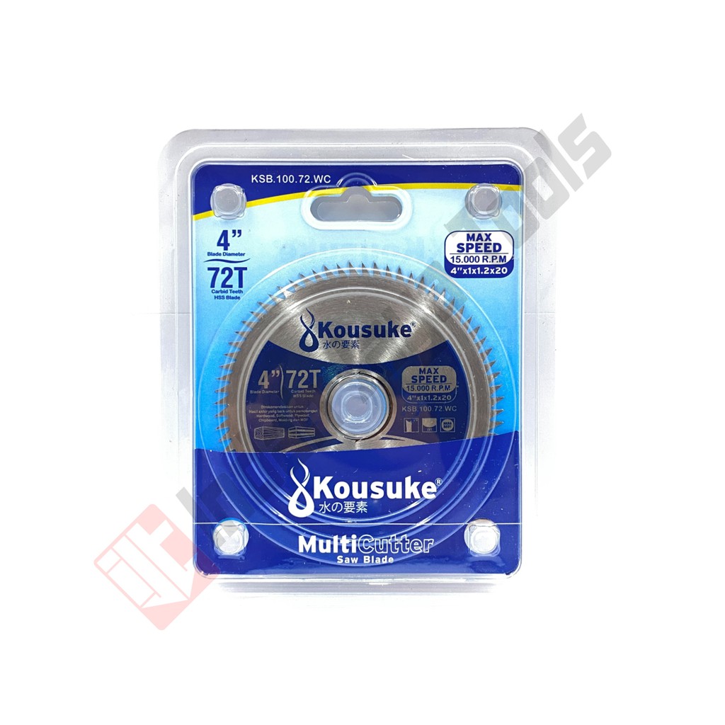 KOUSUKE Circular Saw Blade 4 Inch x 72 T - Wood Mata Pisau Potong Kayu