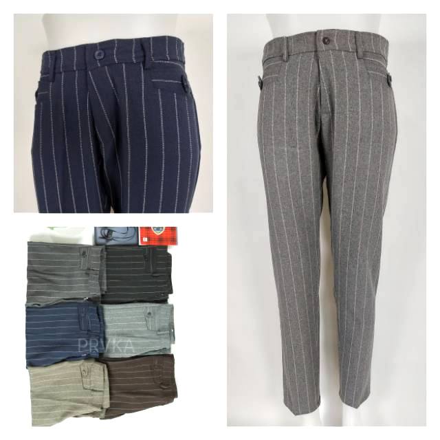  Celana  Kerja  Casual Wanita  Garis Lurus S M L XL 