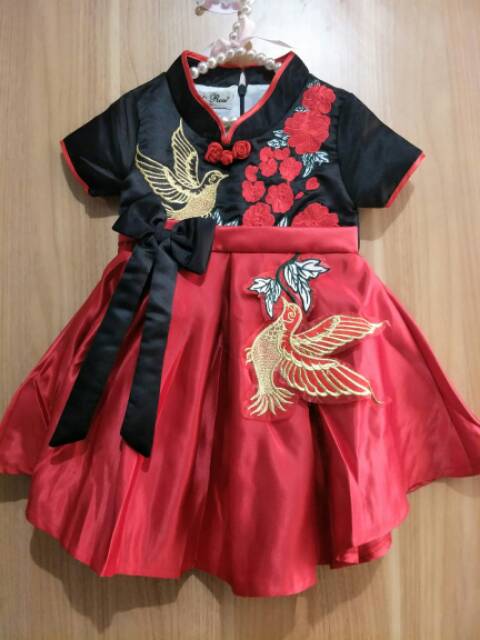 LR214  DRESS IMLEK ANAK / CHEONGSAM ANAK / BAJU IMLEK