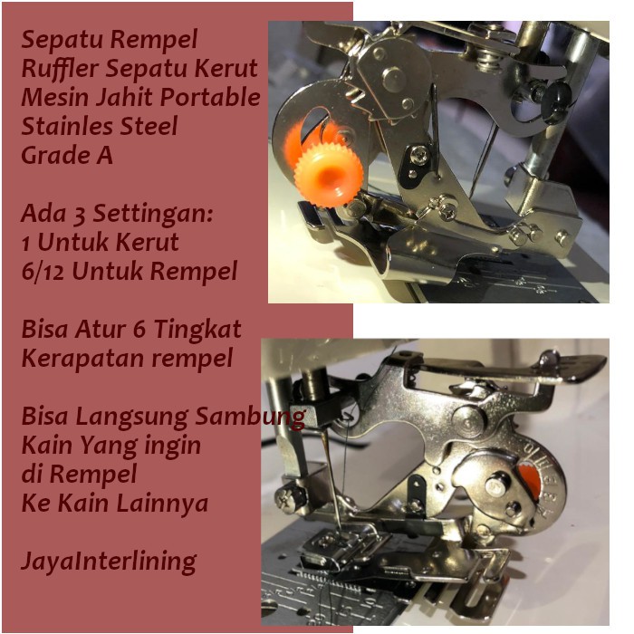 Sepatu Rempel Ruffle Foot Sepatu Kerut Mesin Jahit Portable MURAH