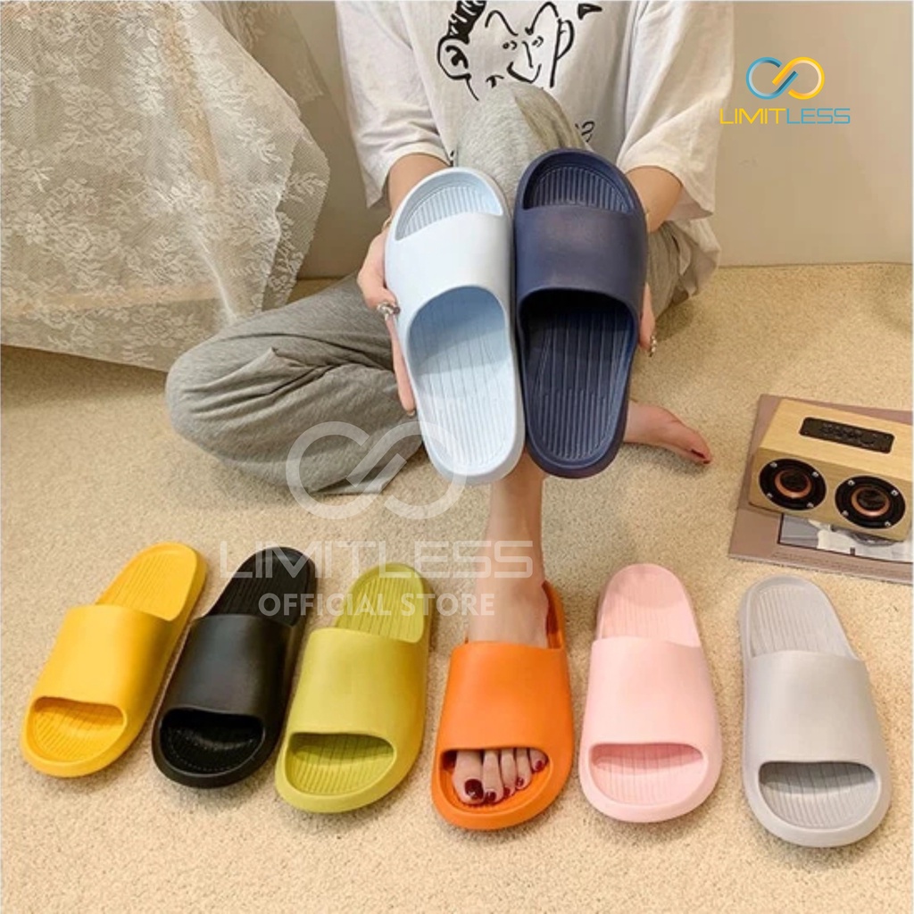Sendal Wanita Selop Jelly Sendal Wanita Flat Korea Sandal Slide Cewek EVA Slip On Polos Sandal Cewek Kekinian