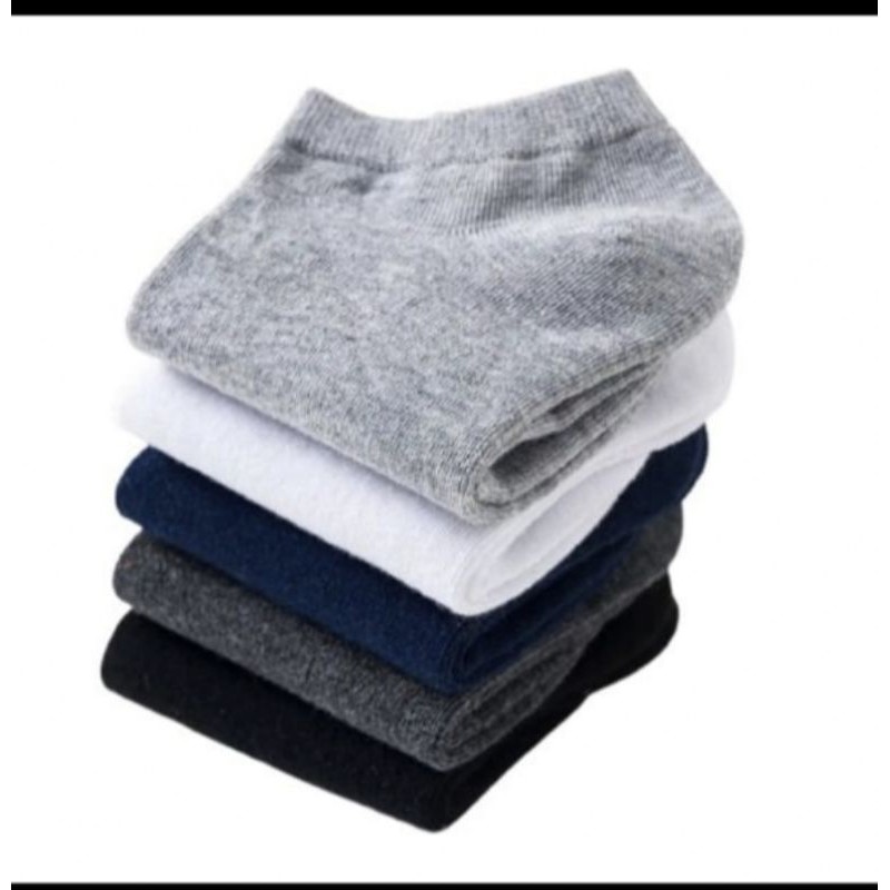 (COD)Kaos kaki pendek pria wanita/Mata kaki polos