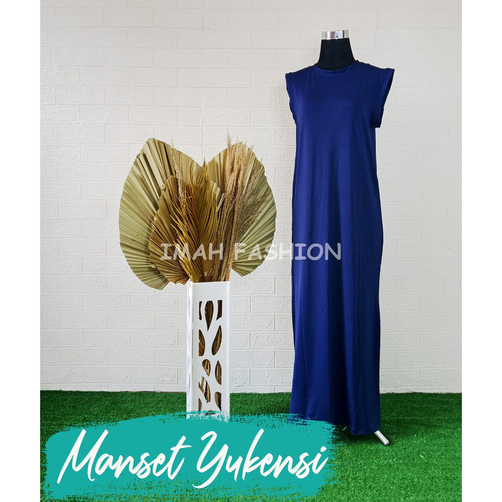 IMF BAJU MANSET DALAMAN GAMIS LENGAN BUNTUNG INNER GAMIS WANITA POLOS BAHAN SPANDEK LENGAN BUNTUNG BB 40 - 70