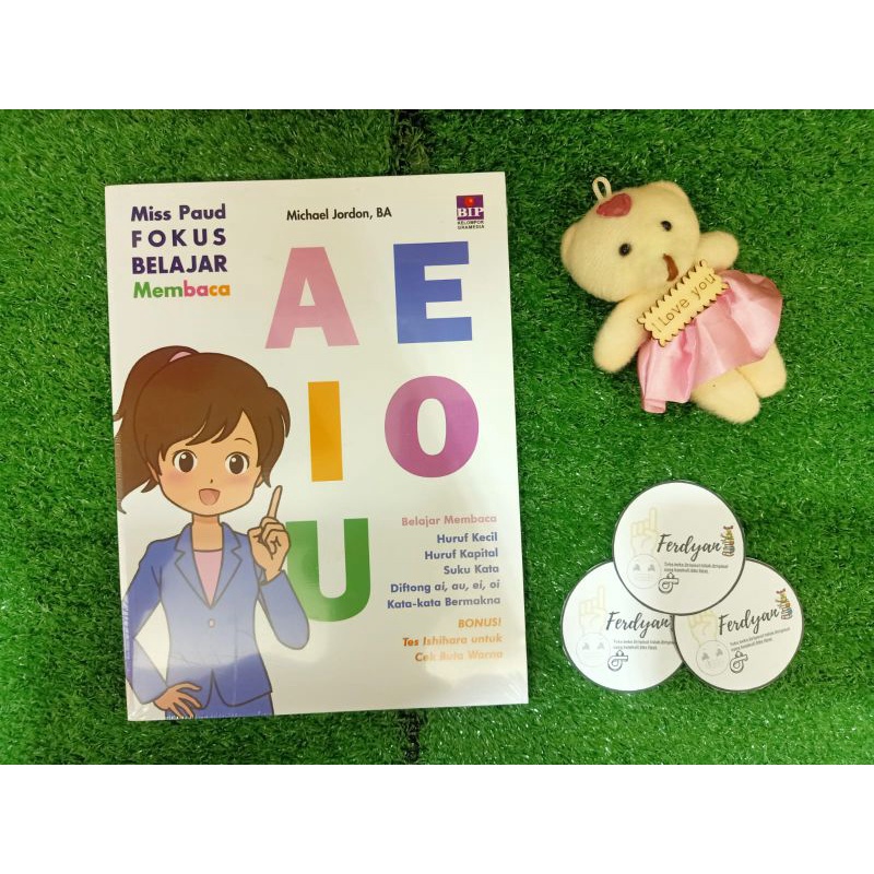 Miss Paud Fokus Belajar Membaca Aeiou Michael Jordan Buku aktivitas pendidikan anak