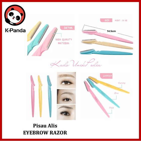 3pcs PISAU ALIS EYEBROW RAZOR