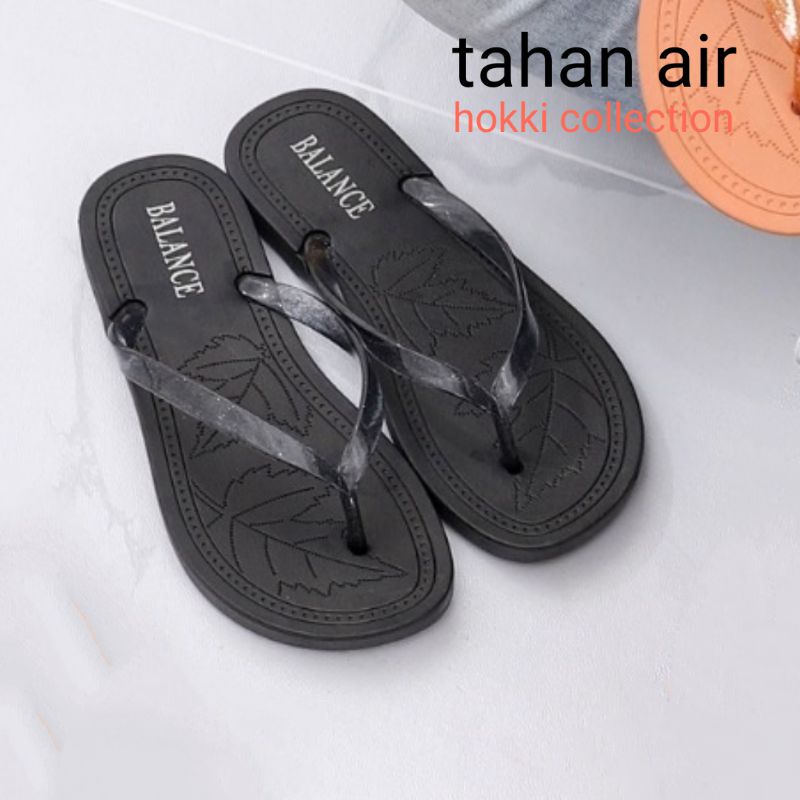 Sandal Karet jelly wanita Tali bling-bling  empuk terbaru import