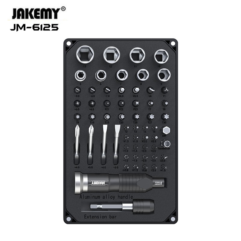 Jakemy Obeng Set JM-6125 Tool Kit Obeng Set Hp Iphone P2 Kunci Sok Macbook Pro Air Torx