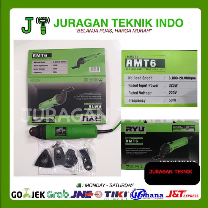 Tekiro Ryu Mesin Multi Tools Set 6 Pcs Mesin Serbaguna Grinder Gerinda