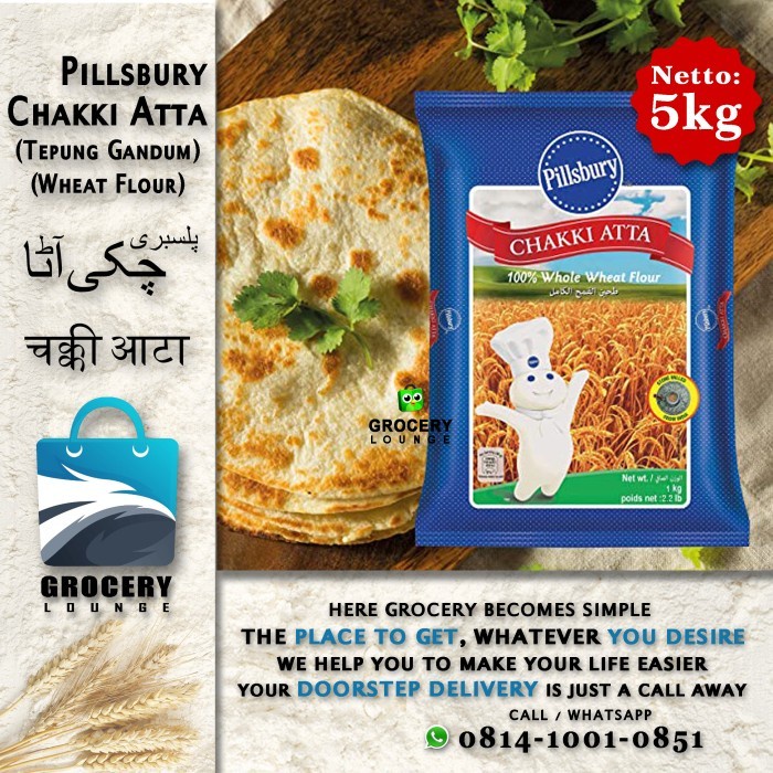 

BISA COD Pillsbury Chakki Atta 5kg - Tepung Gandum - Wheat Flour