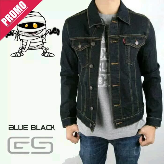 JAKET JEANS PRIA LEVIS BLUE BLACK KEREN