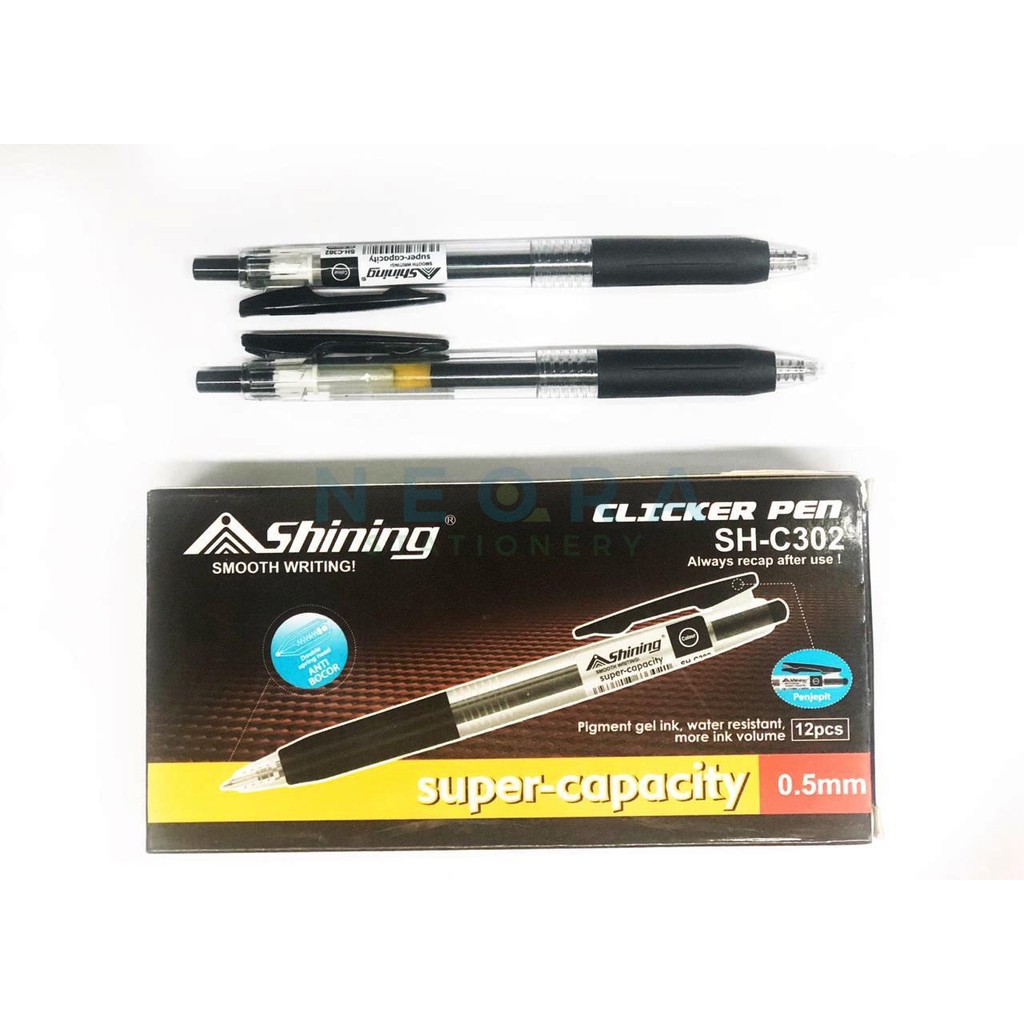 

Shining Pulpen Clicker Gel Ink Pen Type SHC 302