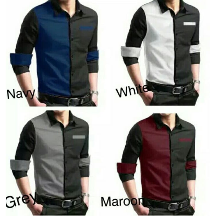 Kemeja Abg Cowok Pria Kurus Hem Ku1606 Baju Kemeja Pria Casual Hem Cowok Model Combo Depan P Shopee Indonesia