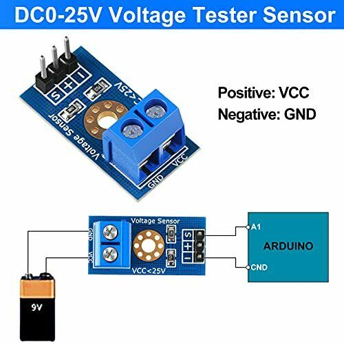 Sensor Tegangan Voltage Detection Module Tester Sensor DC 0-25V Terminal Measurement Arduino RASPBERRY PI