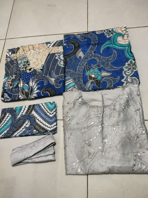 Batik Couple Kebaya Set Monica2 Series Tunangan Lamaran Wisuda Kondangan Kekinian 2021