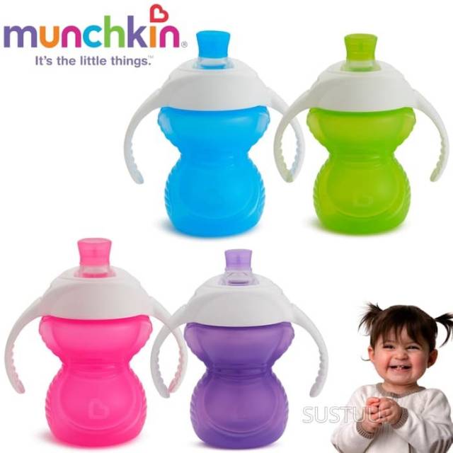 MUNCHKIN Click Lock Bite Proof Trainer Cup  Soft Spout Sippy Cup