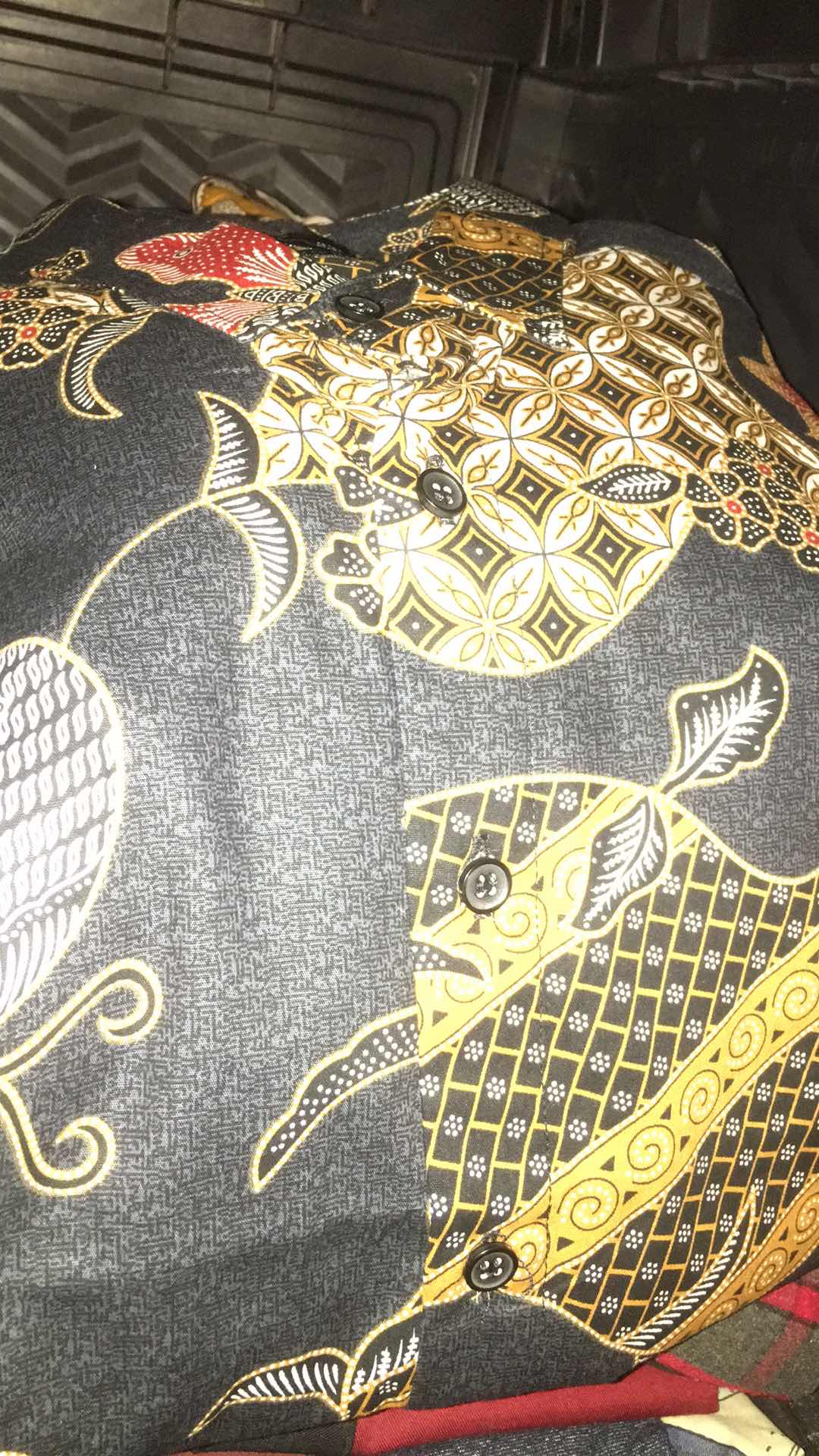 M231 Kemeja Pria Batik Panjang Hitam 1129b