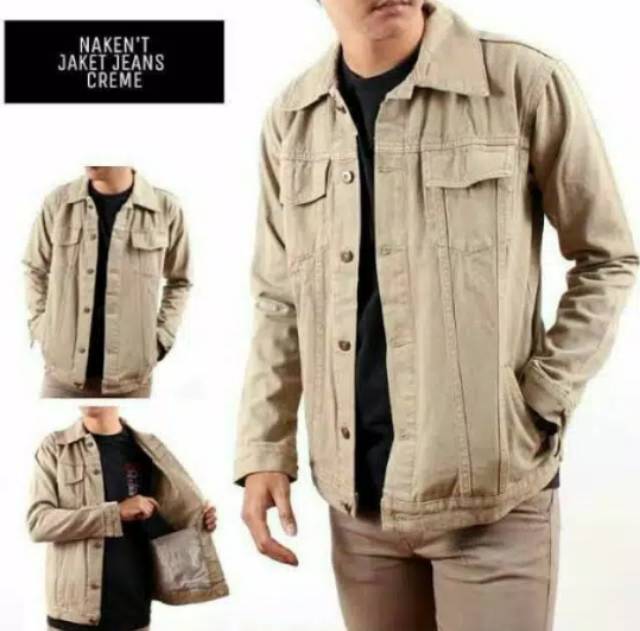 JACKET JEANS COWOK DEWASA / WARNA SANDWASH DAN LAIN NYA