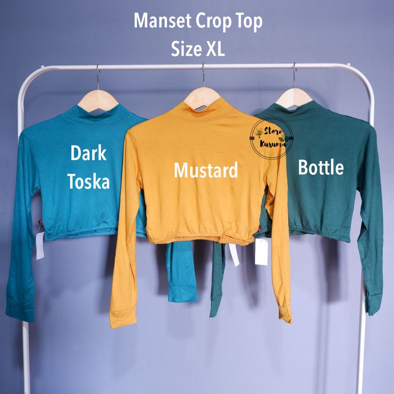 Manset Kaos Crop Top Bahan Rayon Ukuran XL