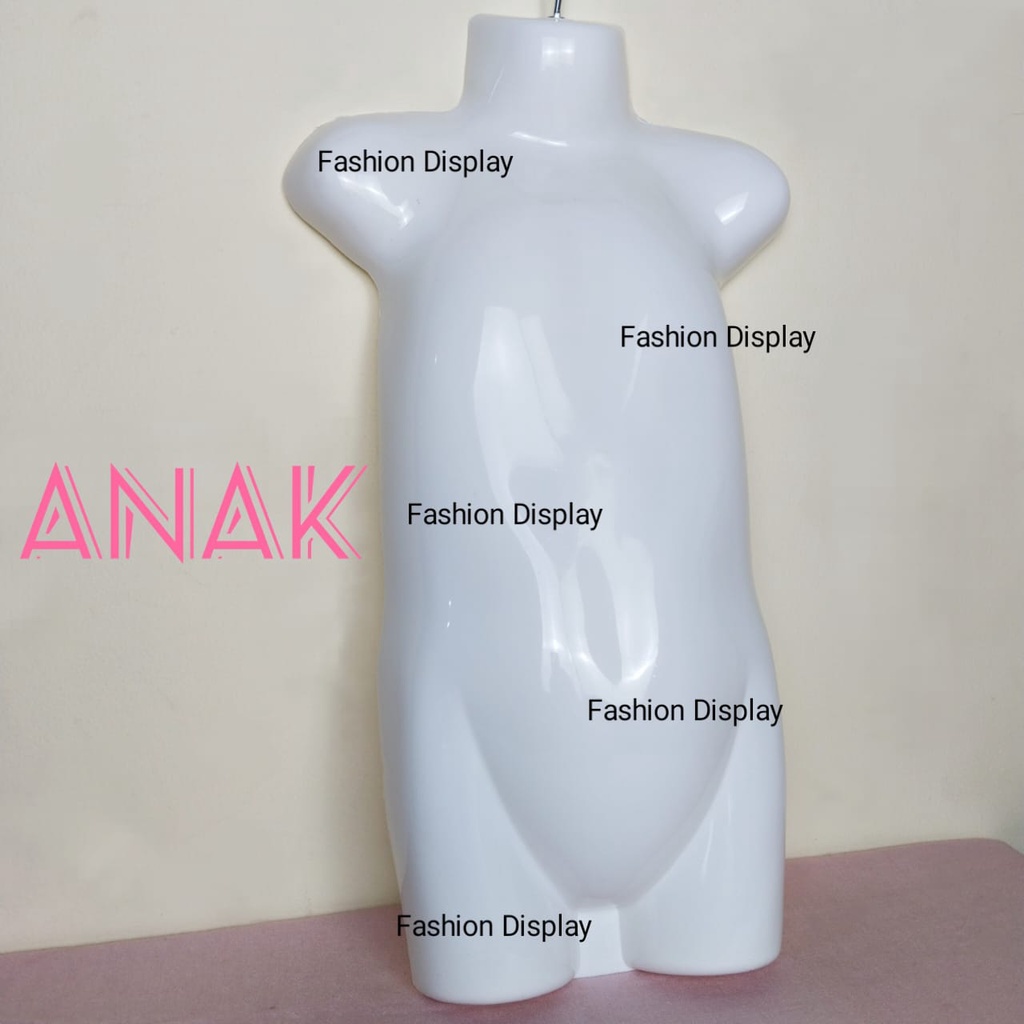 Body Dinding Anak Putih/Hanger Body Gantung Anak/Manekin Gantung Anak Anak-BH