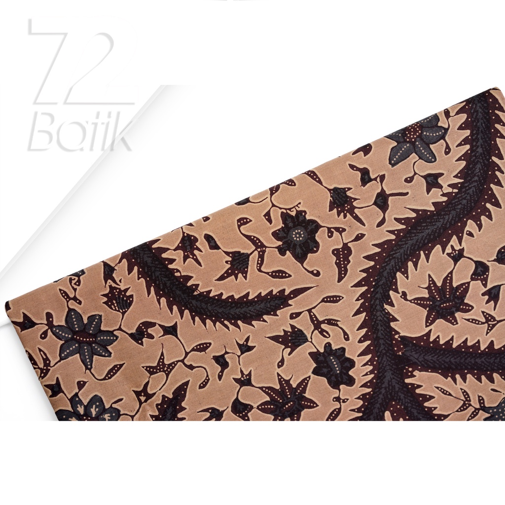 KAIN BATIK PREMIUM Bahan Katun Motif Kaktus Warna Cream 722304 Cap 72 Jarik Jarit Samping Kebat Panjang Batik Katun Modern Premium Bahan Seragam Batik Pernikahan Kantor Keluarga Murah Kamen Jadi Batik Bali Lembaran