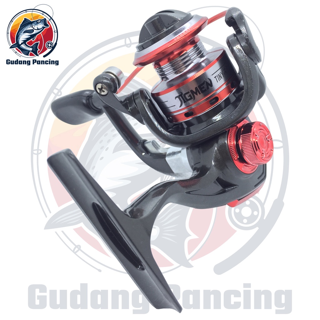 JIGMEN Reel Mini Tiny-R Ukuran 500 Kerekan Atau Gulungan Pancing Ukuran Kecil Ultra Light UL Tersedia Warna Biru Hijau Emas Merah ORIGINAL