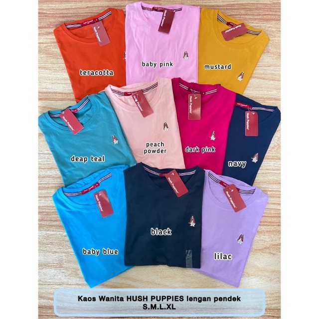 Kaos Hush Puppies Wanita Lengan Pendek Original