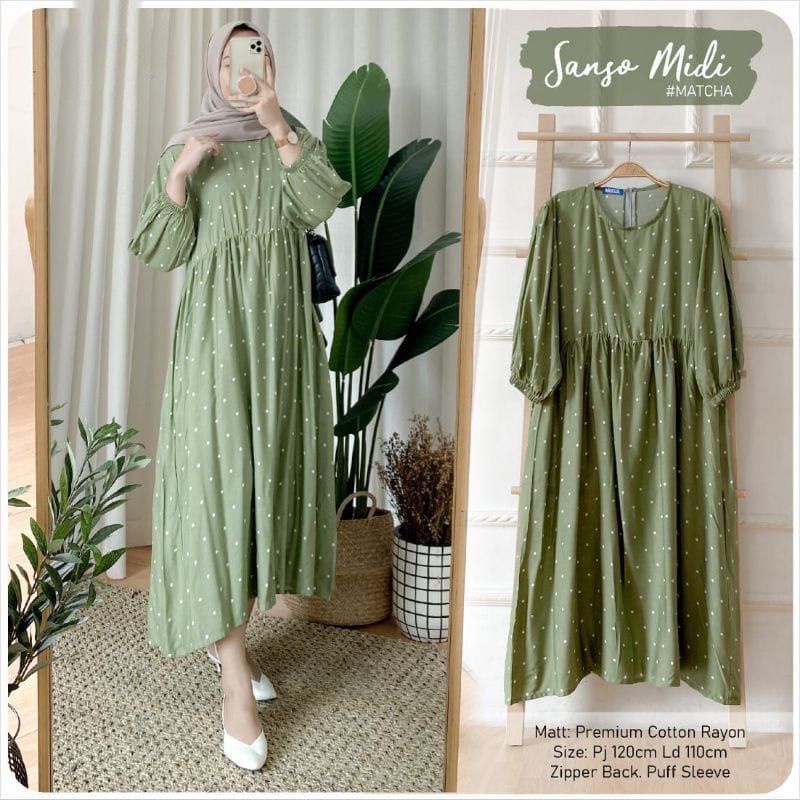 SANSO-SANSO MIDI DRESS